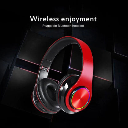 Premium Wireless Bluetooth Headphones with Super Bass, Foldable Design, Stereo Sound, and Built-in Microphone