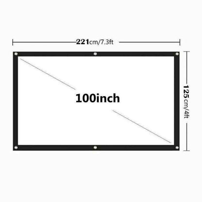 Ultimate Portable Foldable 16:9 HD Projector Screen for Outdoor Home Cinema & 3D Movies