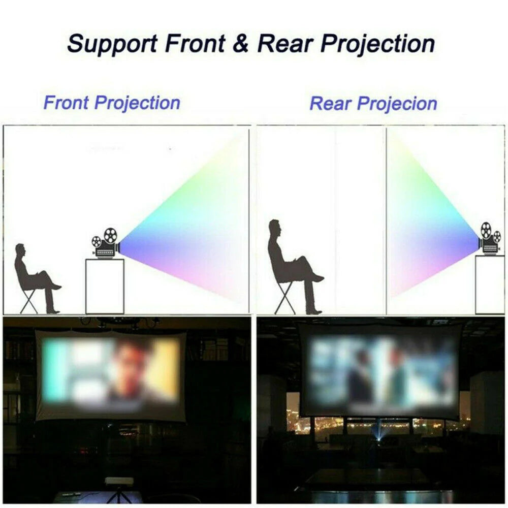 Ultimate Portable Foldable 16:9 HD Projector Screen for Outdoor Home Cinema & 3D Movies