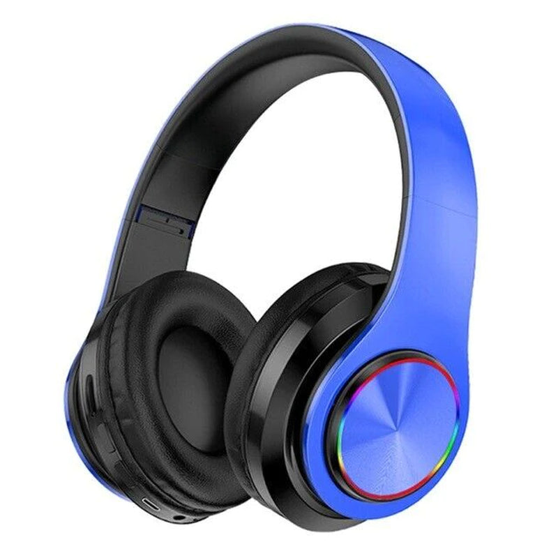 Premium Wireless Bluetooth Headphones with Super Bass, Foldable Design, Stereo Sound, and Built-in Microphone