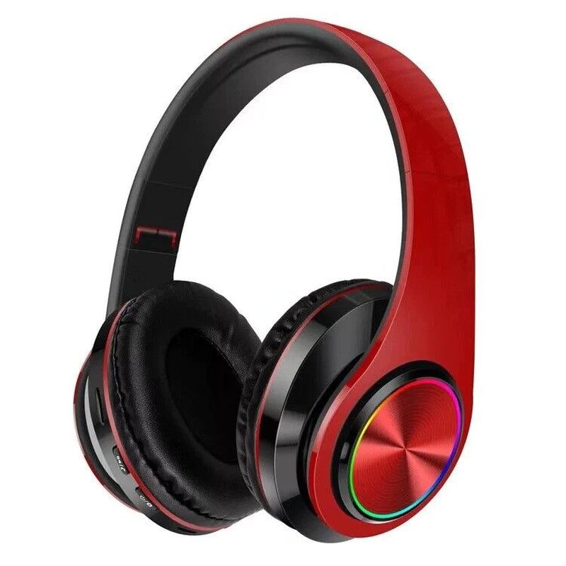 Premium Wireless Bluetooth Headphones with Super Bass, Foldable Design, Stereo Sound, and Built-in Microphone