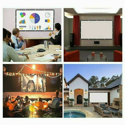 Ultimate Portable Foldable 16:9 HD Projector Screen for Outdoor Home Cinema & 3D Movies