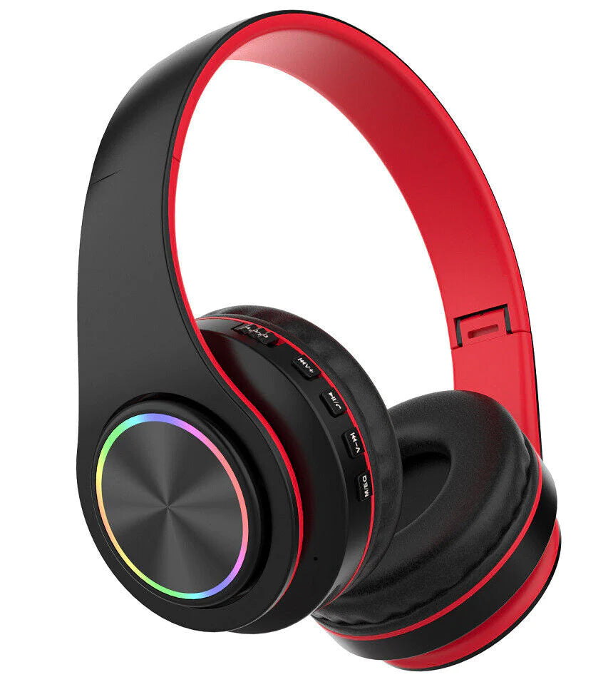 Premium Wireless Bluetooth Headphones with Super Bass, Foldable Design, Stereo Sound, and Built-in Microphone