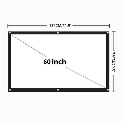 Ultimate Portable Foldable 16:9 HD Projector Screen for Outdoor Home Cinema & 3D Movies