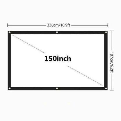 Ultimate Portable Foldable 16:9 HD Projector Screen for Outdoor Home Cinema & 3D Movies